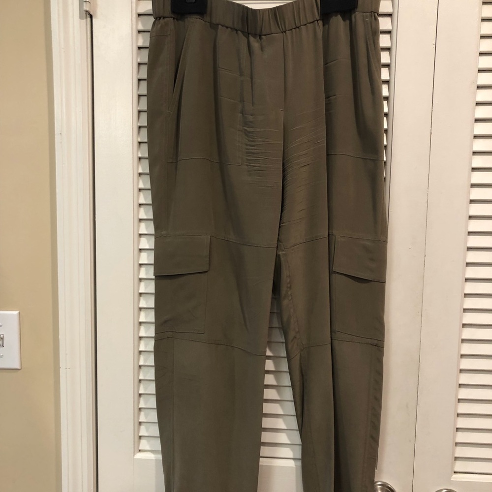 Theory Hamtana Silk Cargo Pants